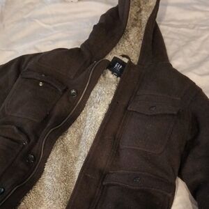 GAP Men's Dark Brown Hooded Field Jacket